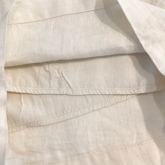 NWOT DISSH Shorts Women AUS-10 US~6~8 Waist 28”Linen Ivory Pleated Faux-Pockets - Picture 8 of 14